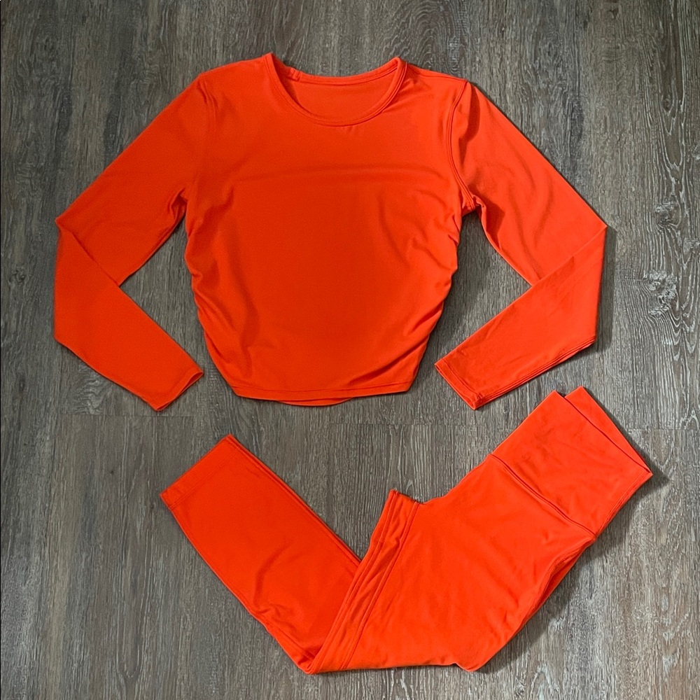 Lululemon Athletica Bright Orange Set